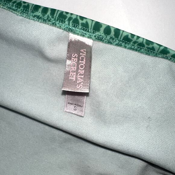 Victoria's Secret Womens Floral Bathing Suit Bikini Bottom Swimsuit Green S - Picture 6 of 8